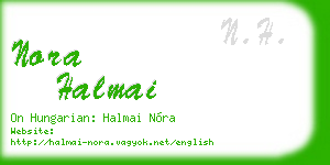 nora halmai business card